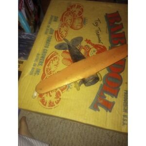 Wyandotte Vega Pressed Steel Airplane Orange Wings 1930 (Not Complete) 10 Inch